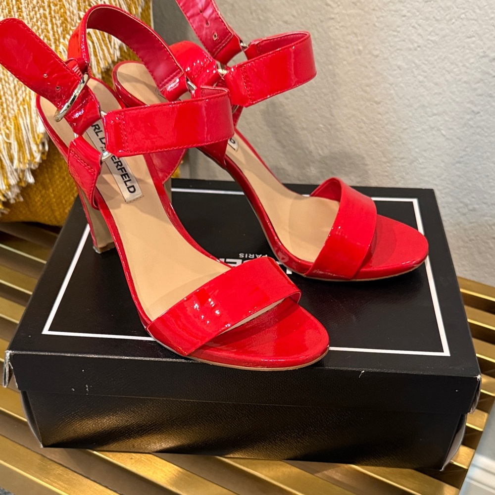 Karl Lagerfeld Glossy Red Heels